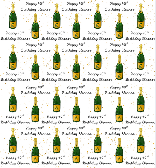 Champagne Birthday (21st, 30th, 40th, 50th, 60th any number)