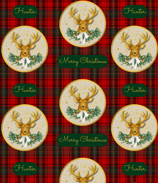 Christmas Stag Plaid