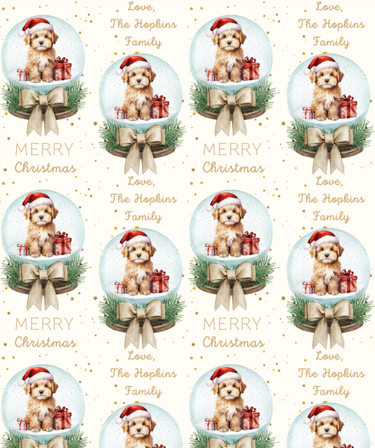 Christmas Golden Doodle Puppy