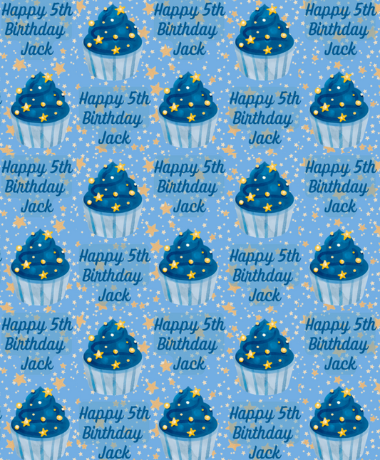 Blue Stars Cupcake Birthday