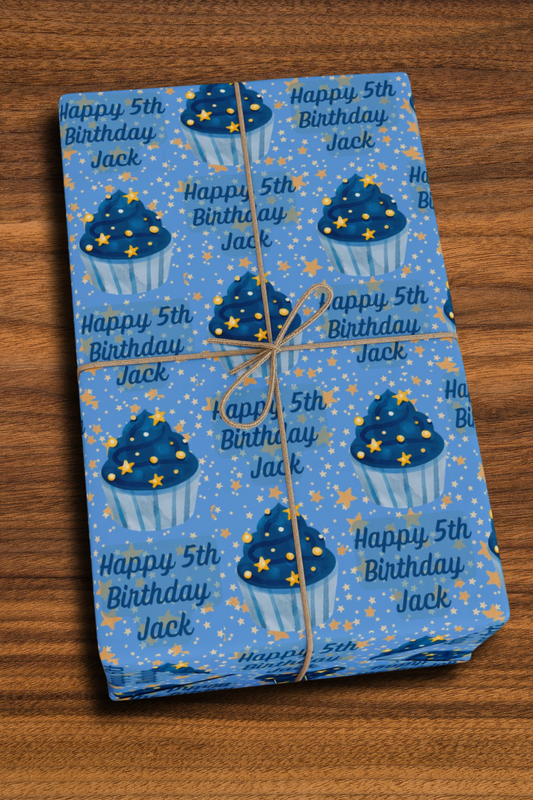 Blue Stars Cupcake Birthday
