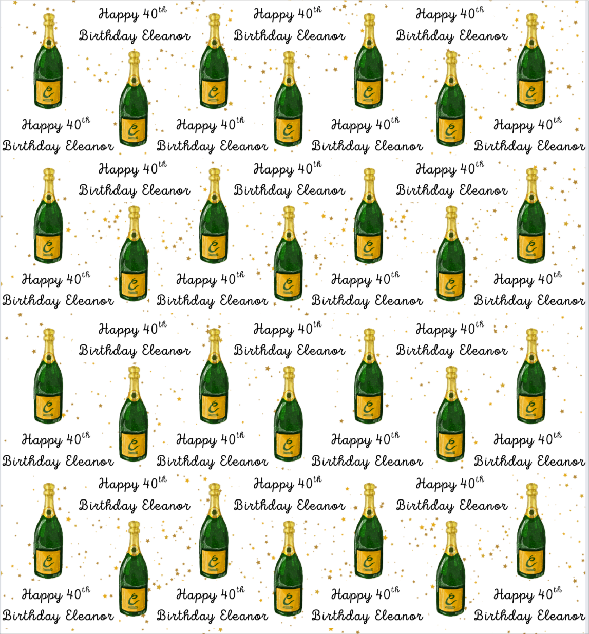 Champagne Birthday (21st, 30th, 40th, 50th, 60th any number)