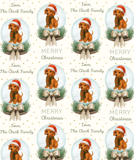 Dachshund Snow Globe