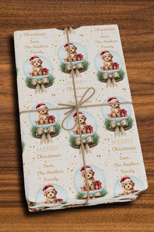 Christmas Golden Doodle Puppy