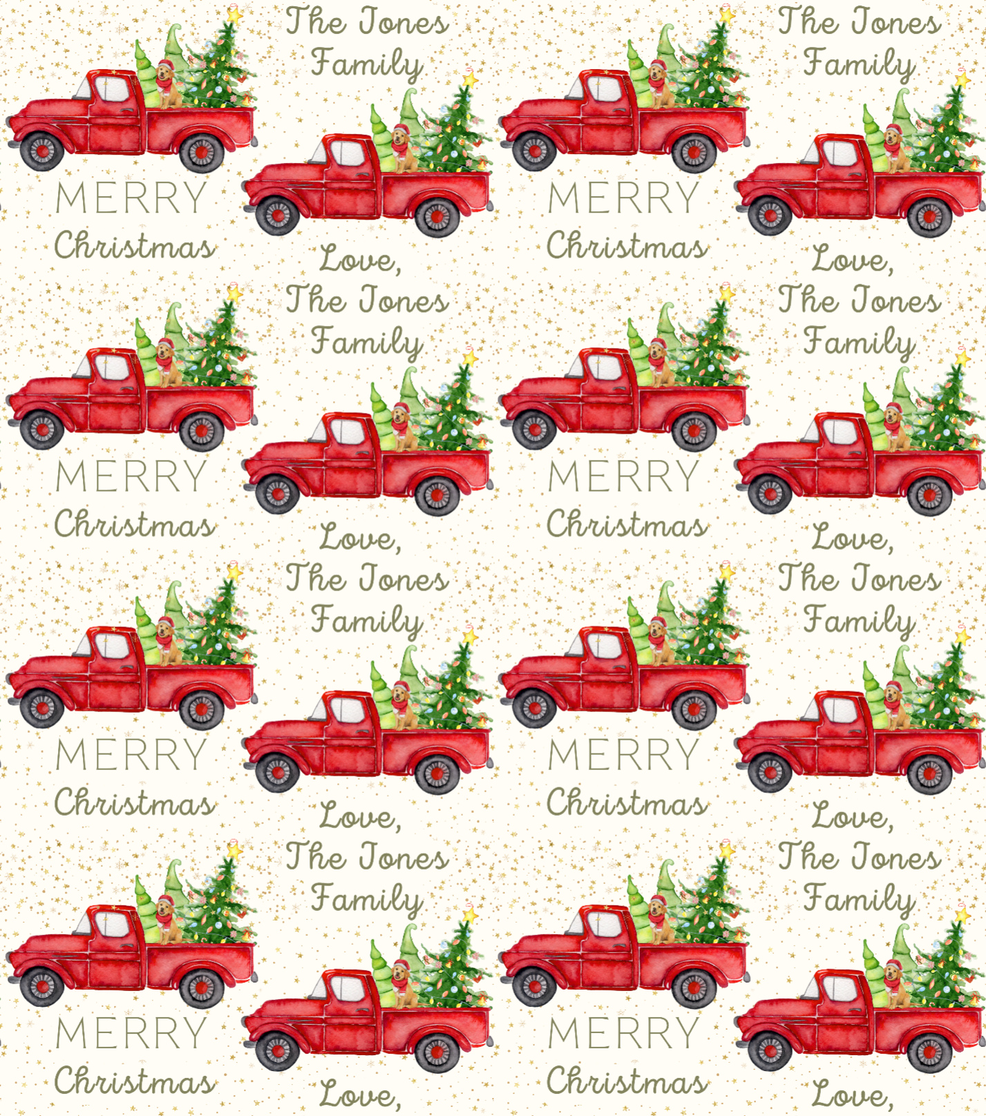 Christmas Truck & Dog (or Cat)