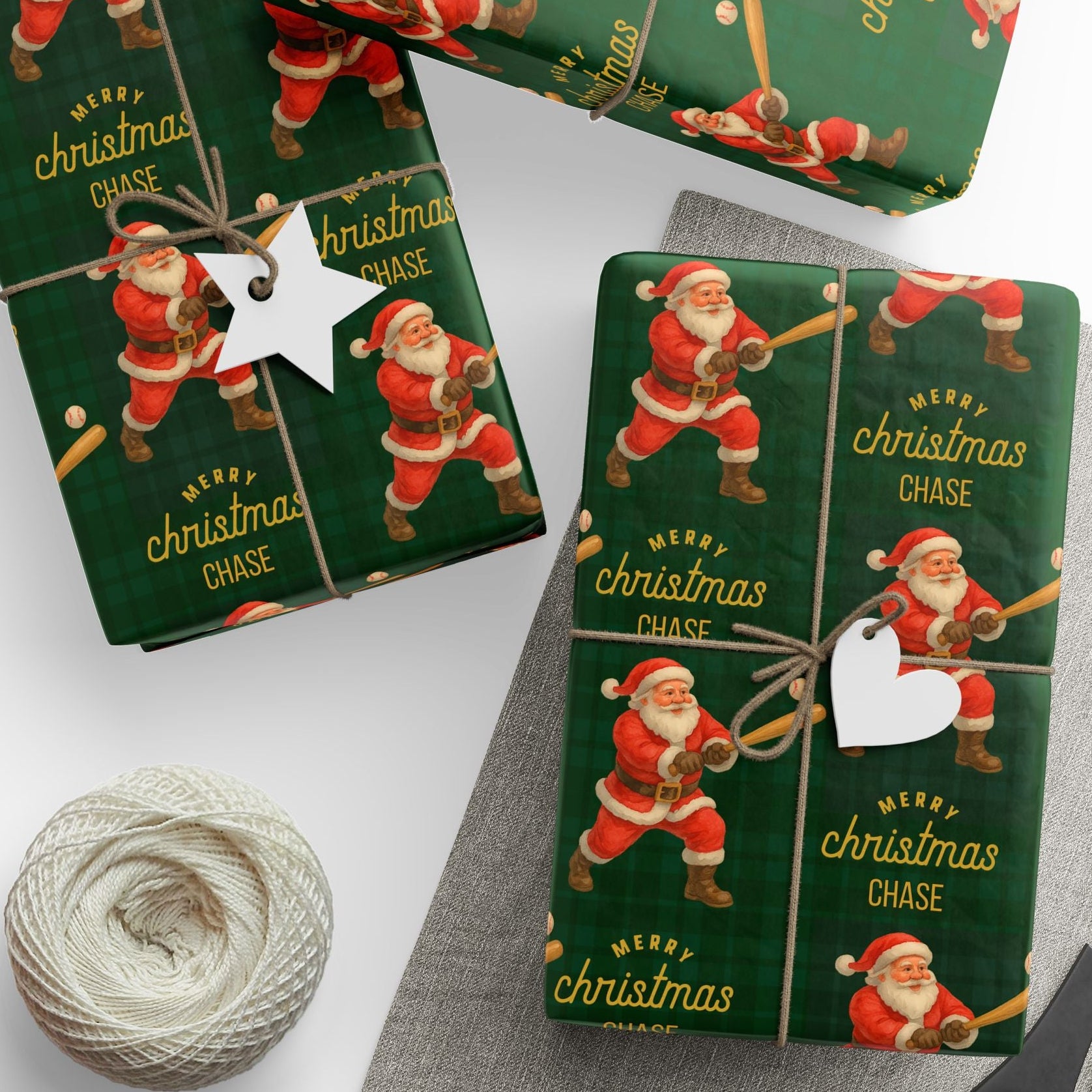 Santa Playing Baseball