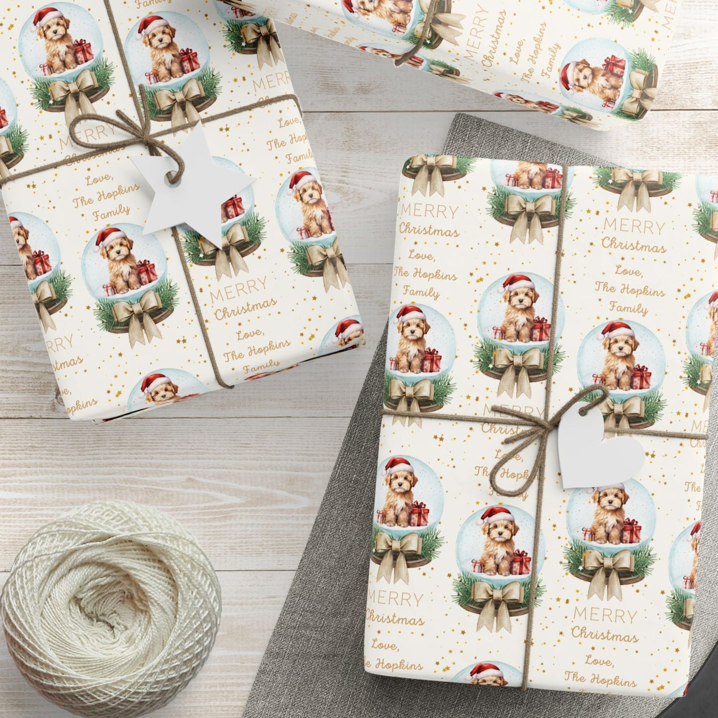 Christmas Golden Doodle Puppy