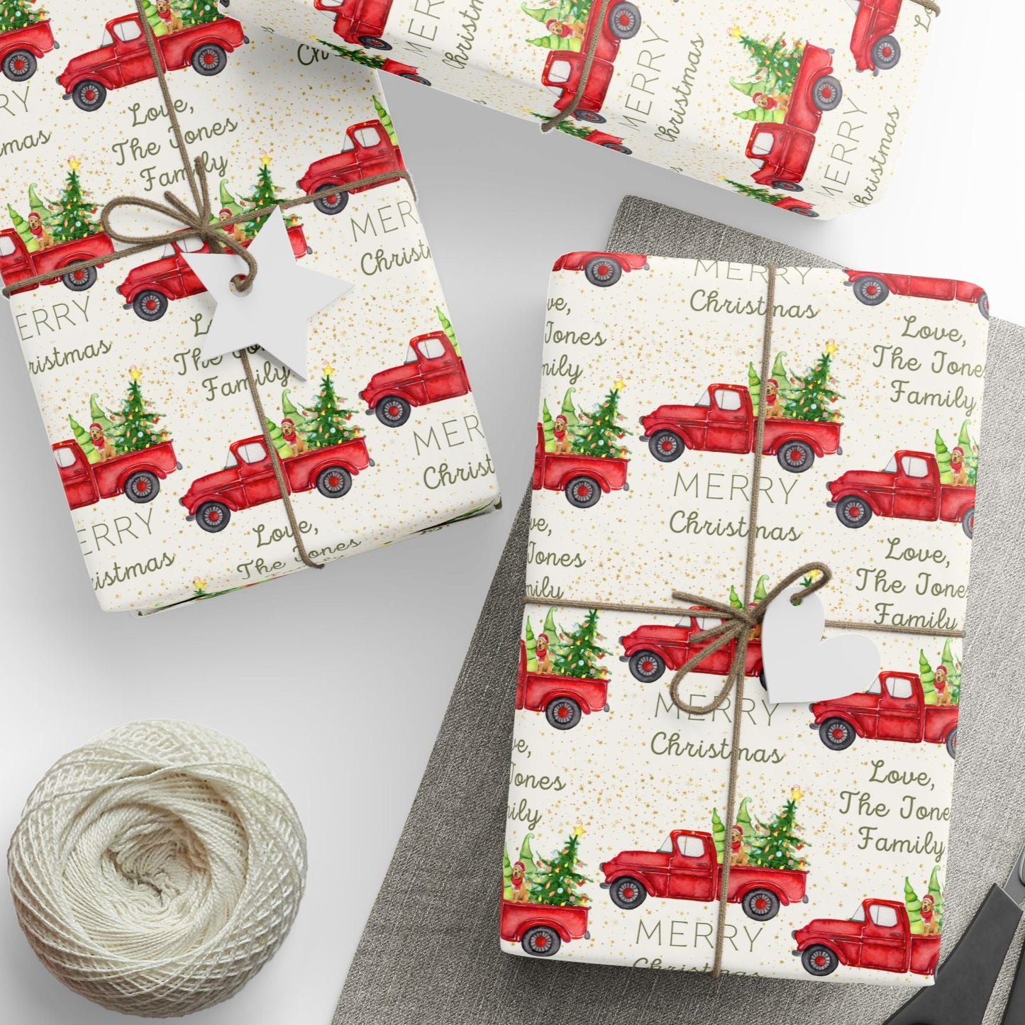 Christmas Truck & Dog (or Cat)