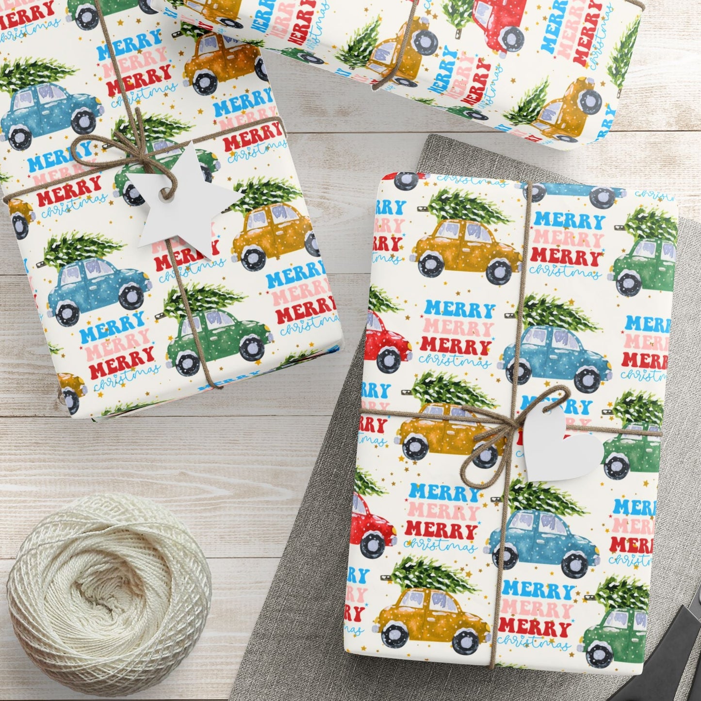 Vintage Christmas Car & Tree