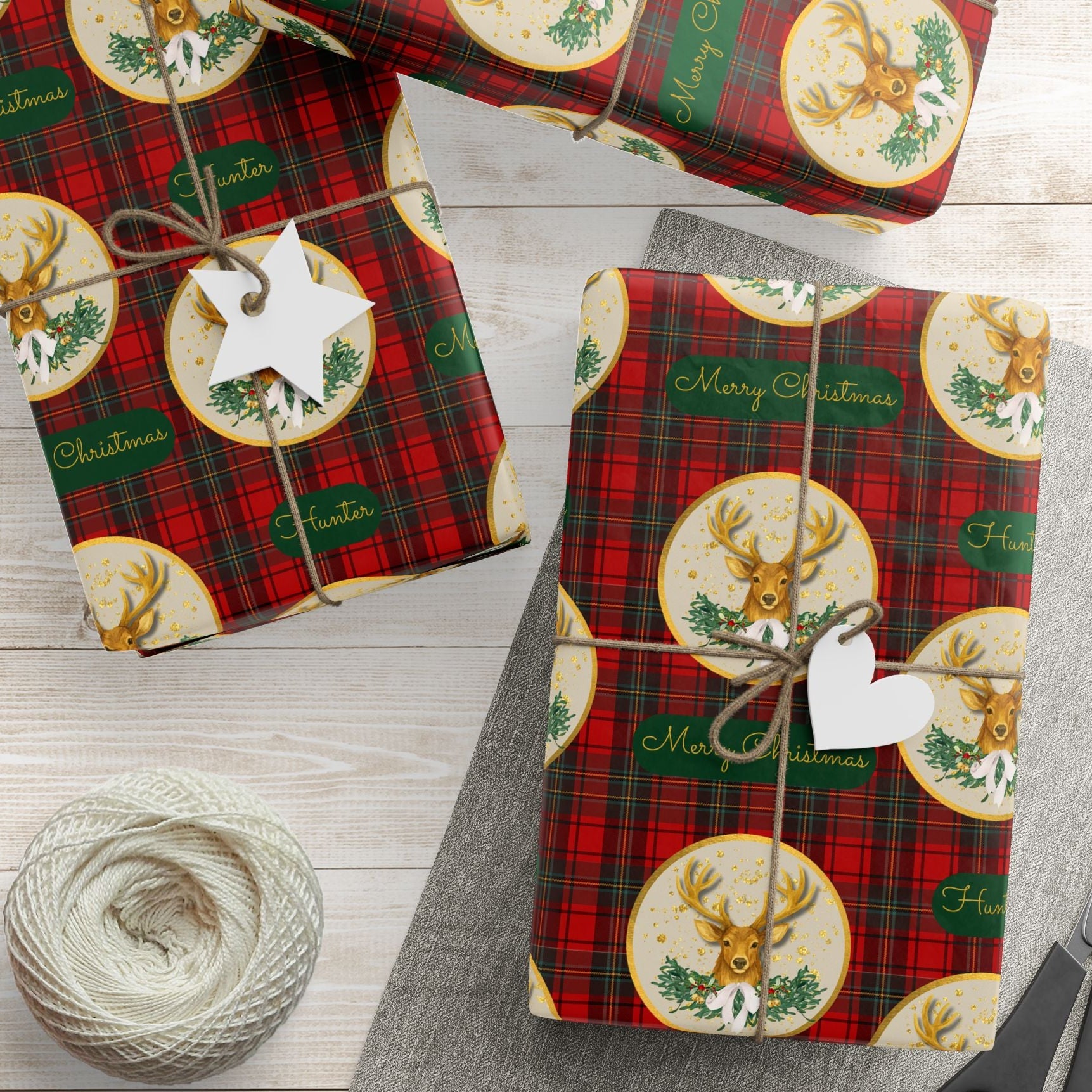 Christmas Stag Plaid