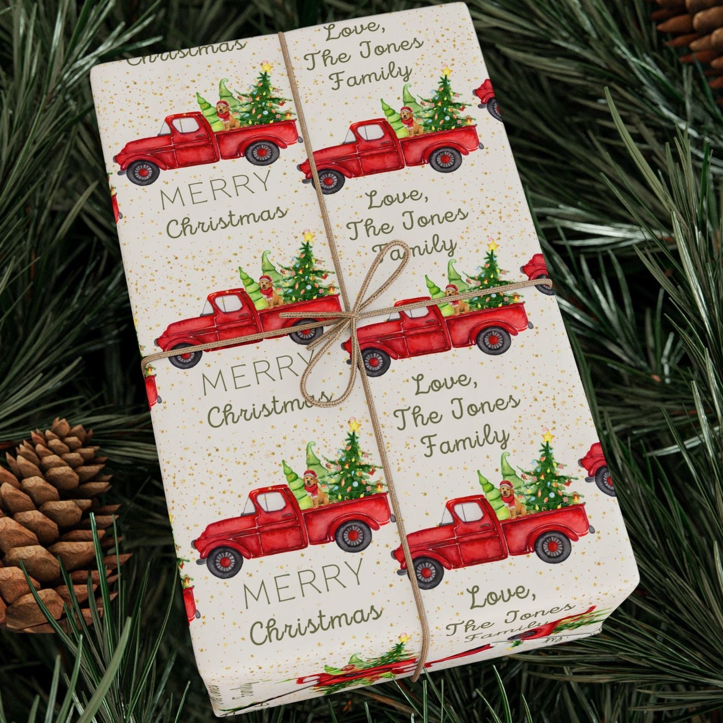 Christmas Truck & Dog (or Cat)