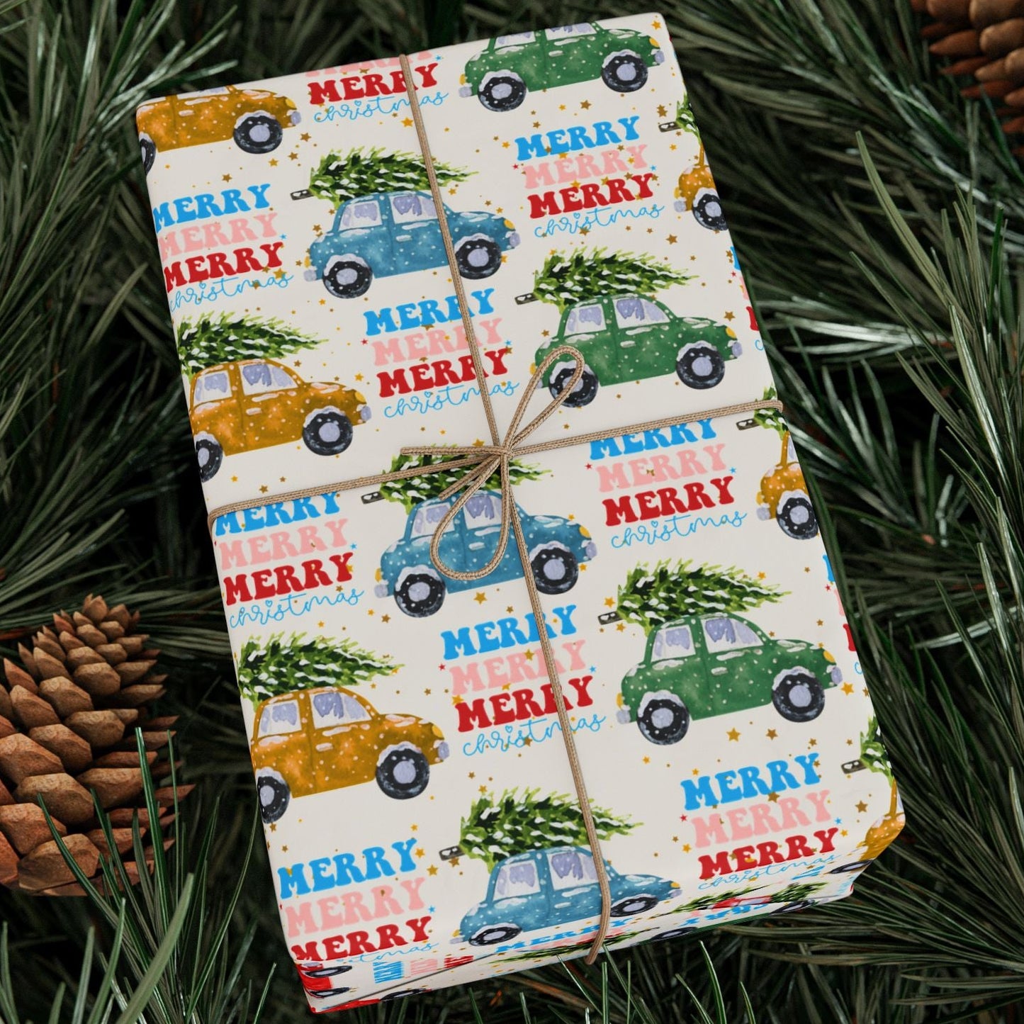 Vintage Christmas Car & Tree