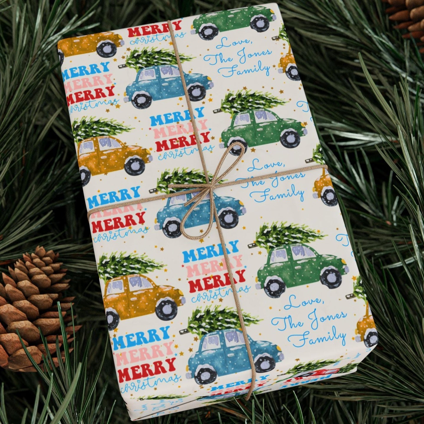 Vintage Christmas Car & Tree