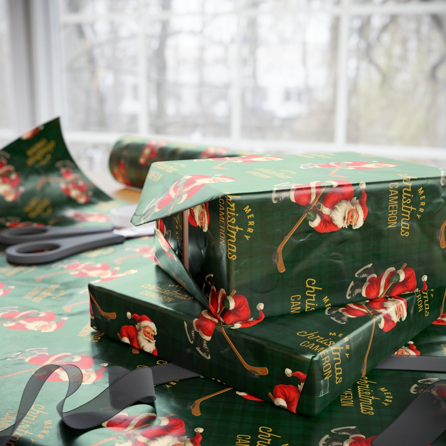 Santa Plays Ice Hockey