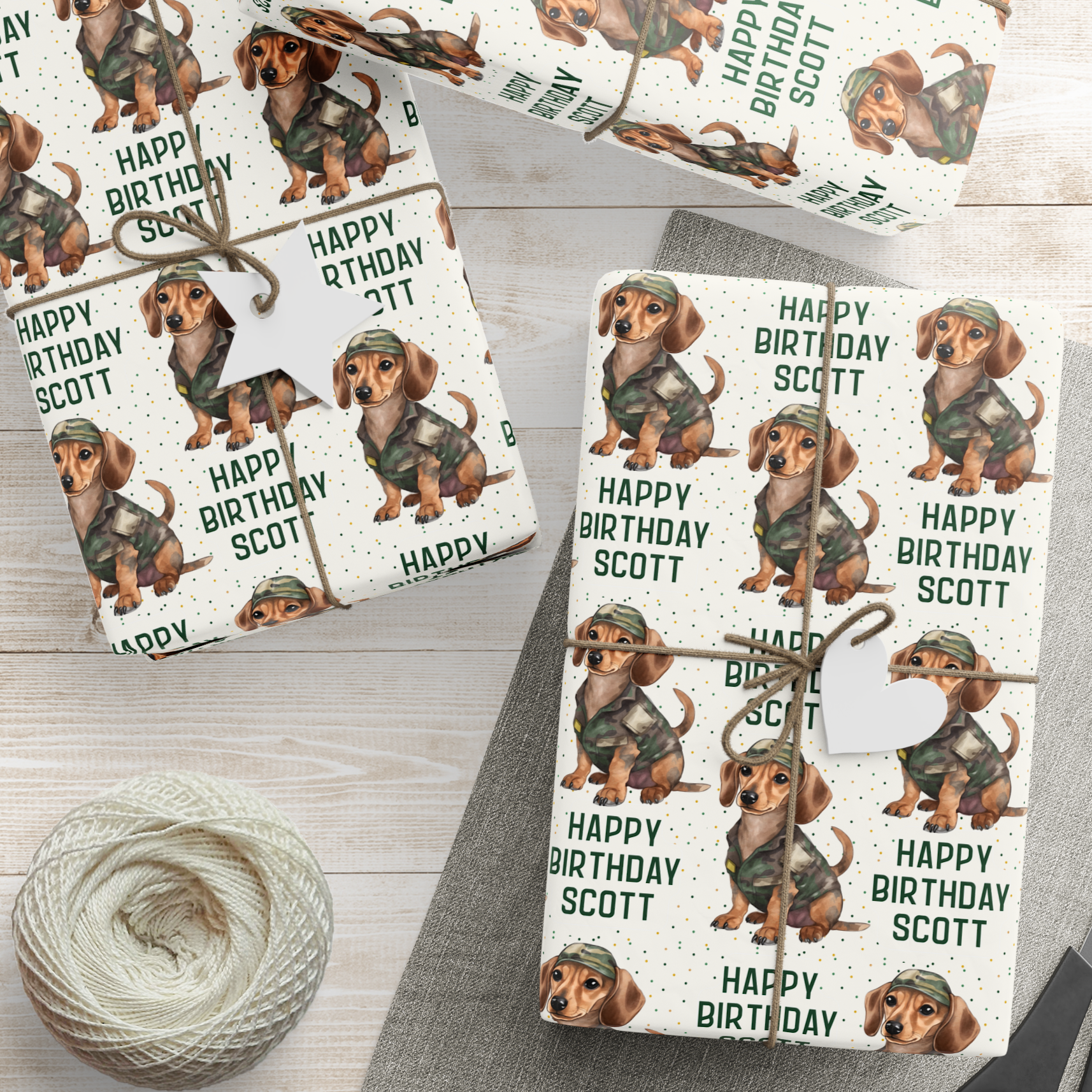 Camo Dachshund Birthday