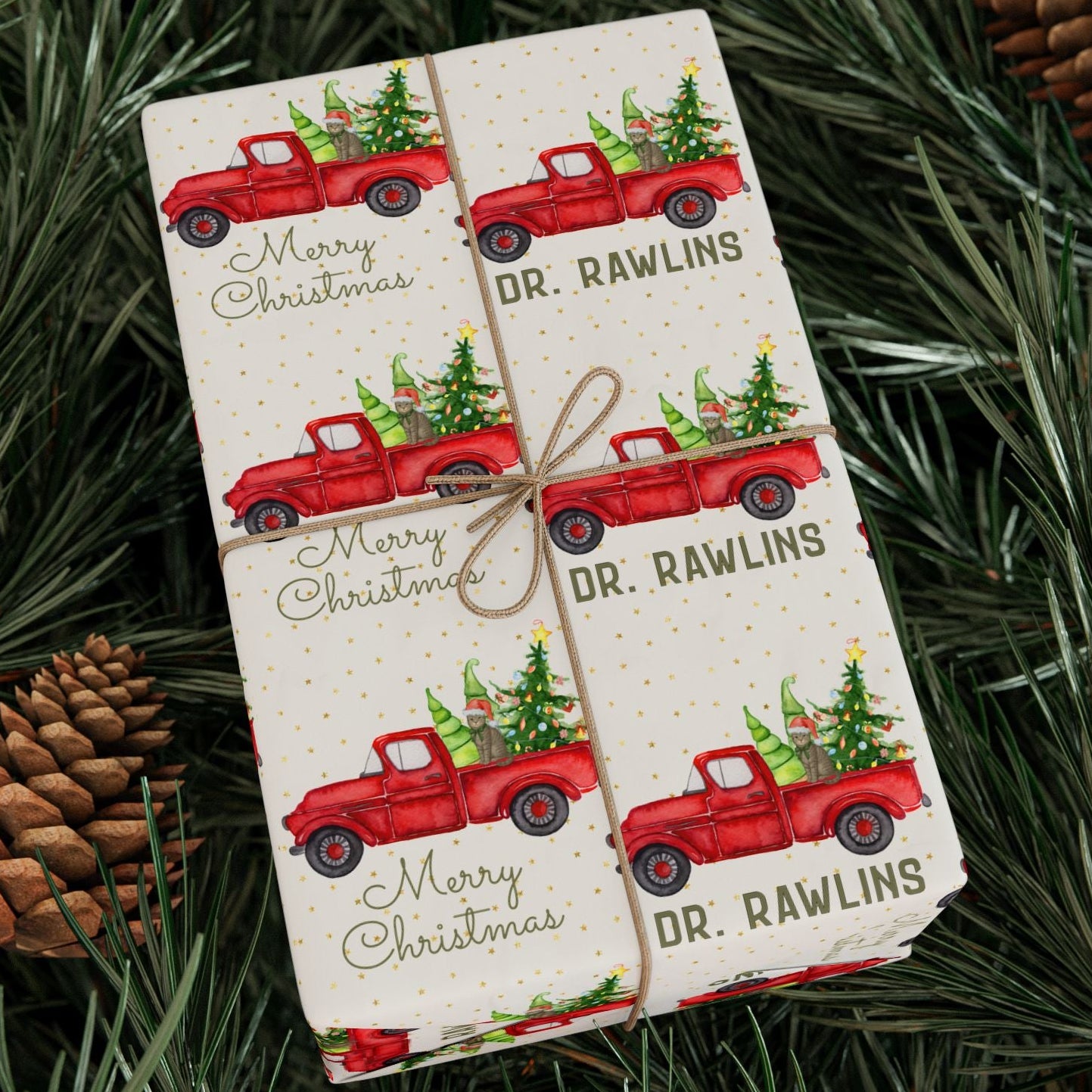 Christmas Truck & Dog (or Cat)