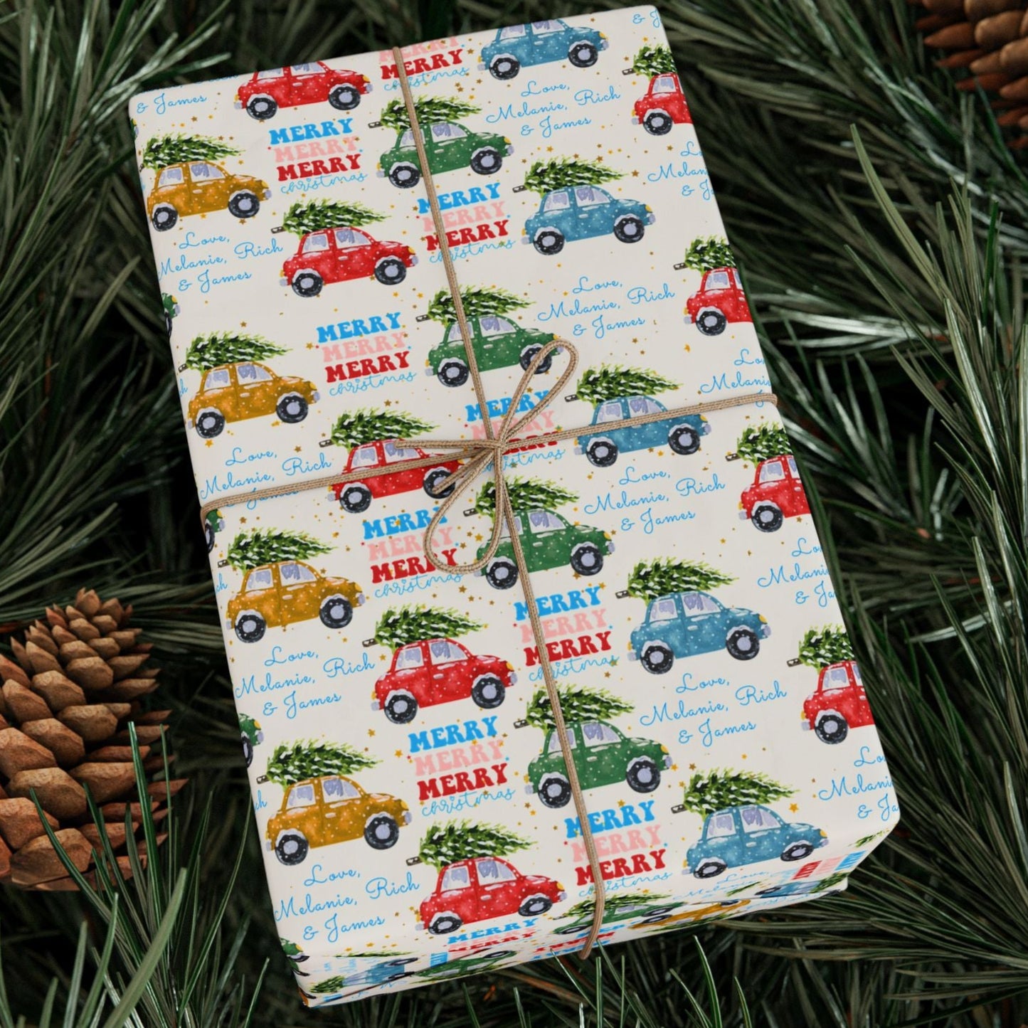 Vintage Christmas Car & Tree