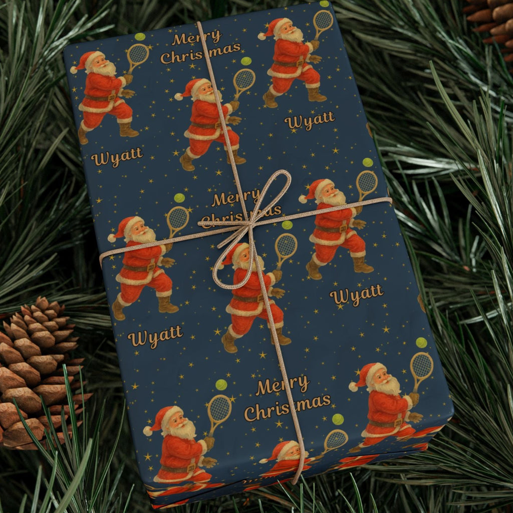Santa Playing Tennis