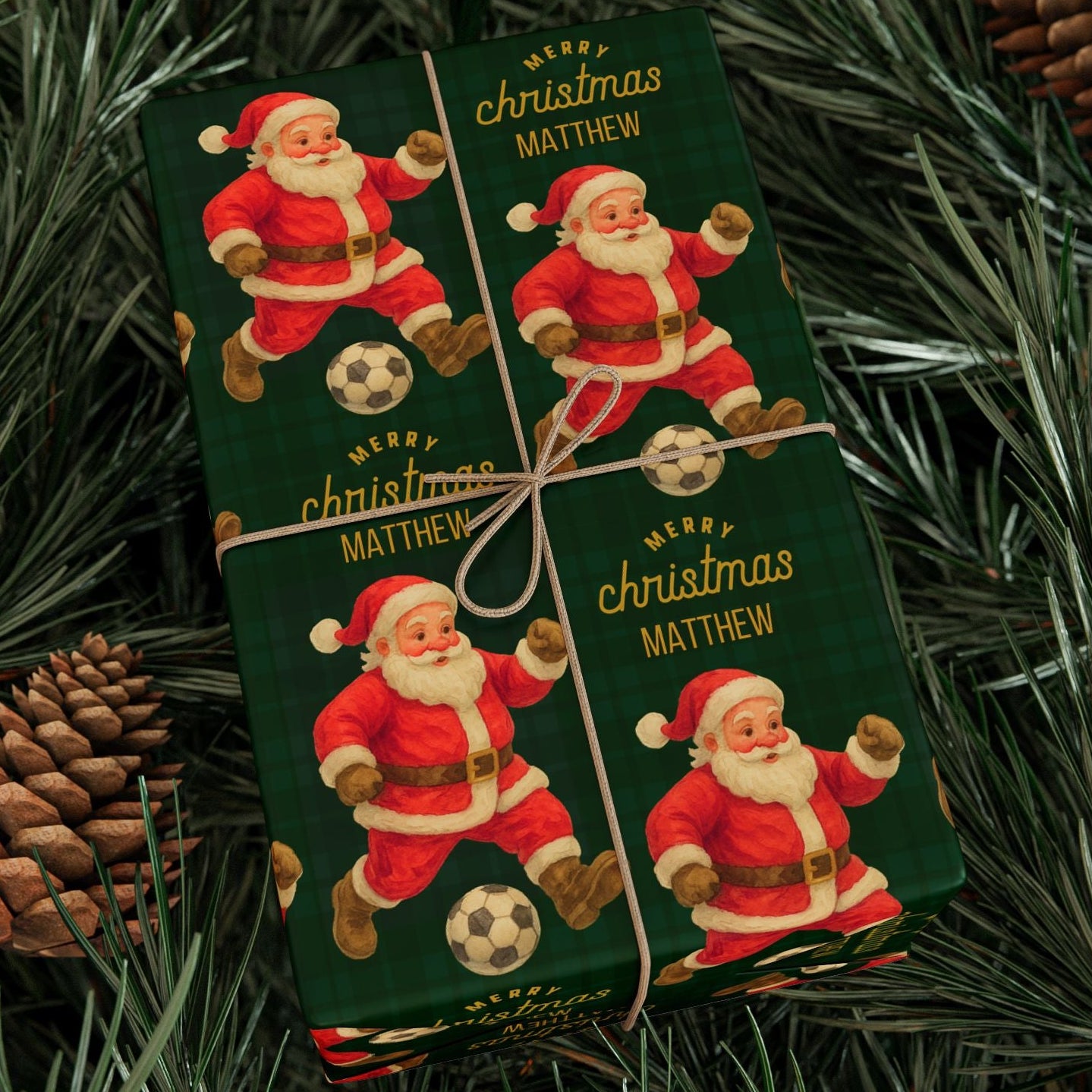 Santa Playing Soccer