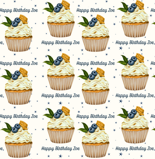 Blueberry Cupcake Birthday