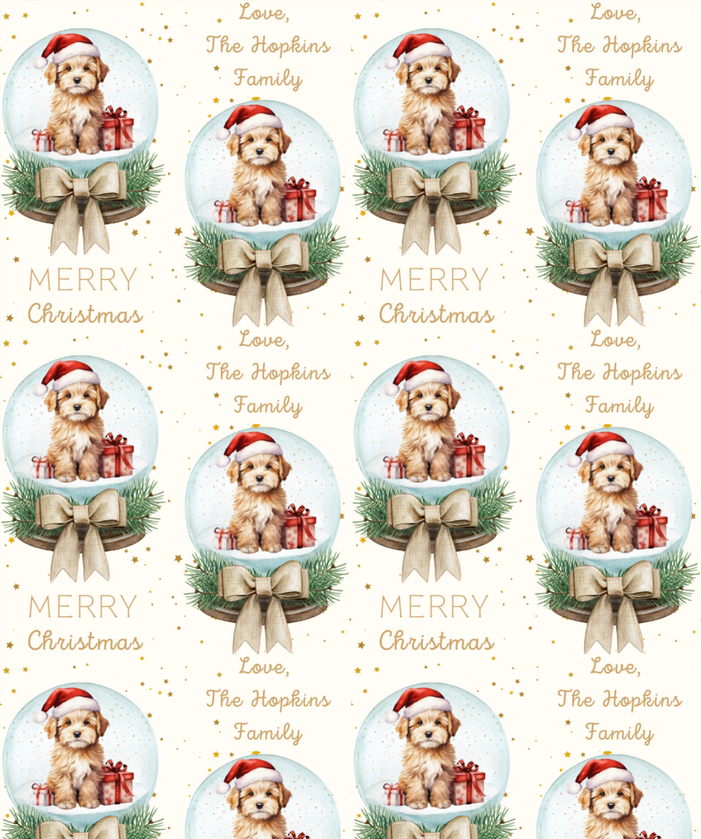 Christmas Golden Doodle Puppy