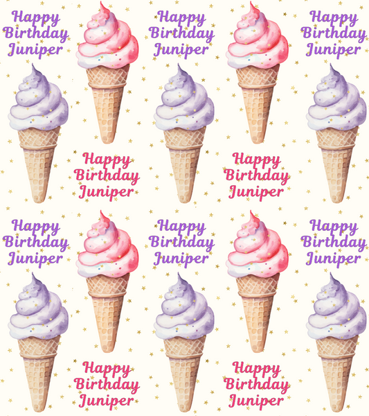 Happy Birthday Ice cream