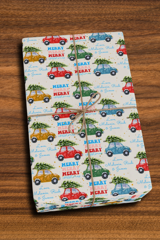 Vintage Christmas Car & Tree