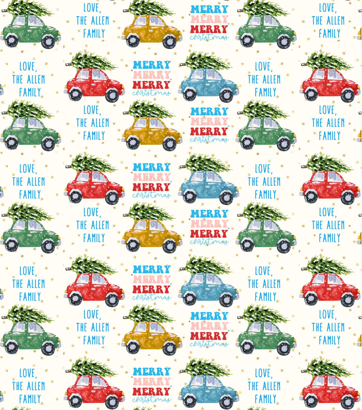 Vintage Christmas Car & Tree