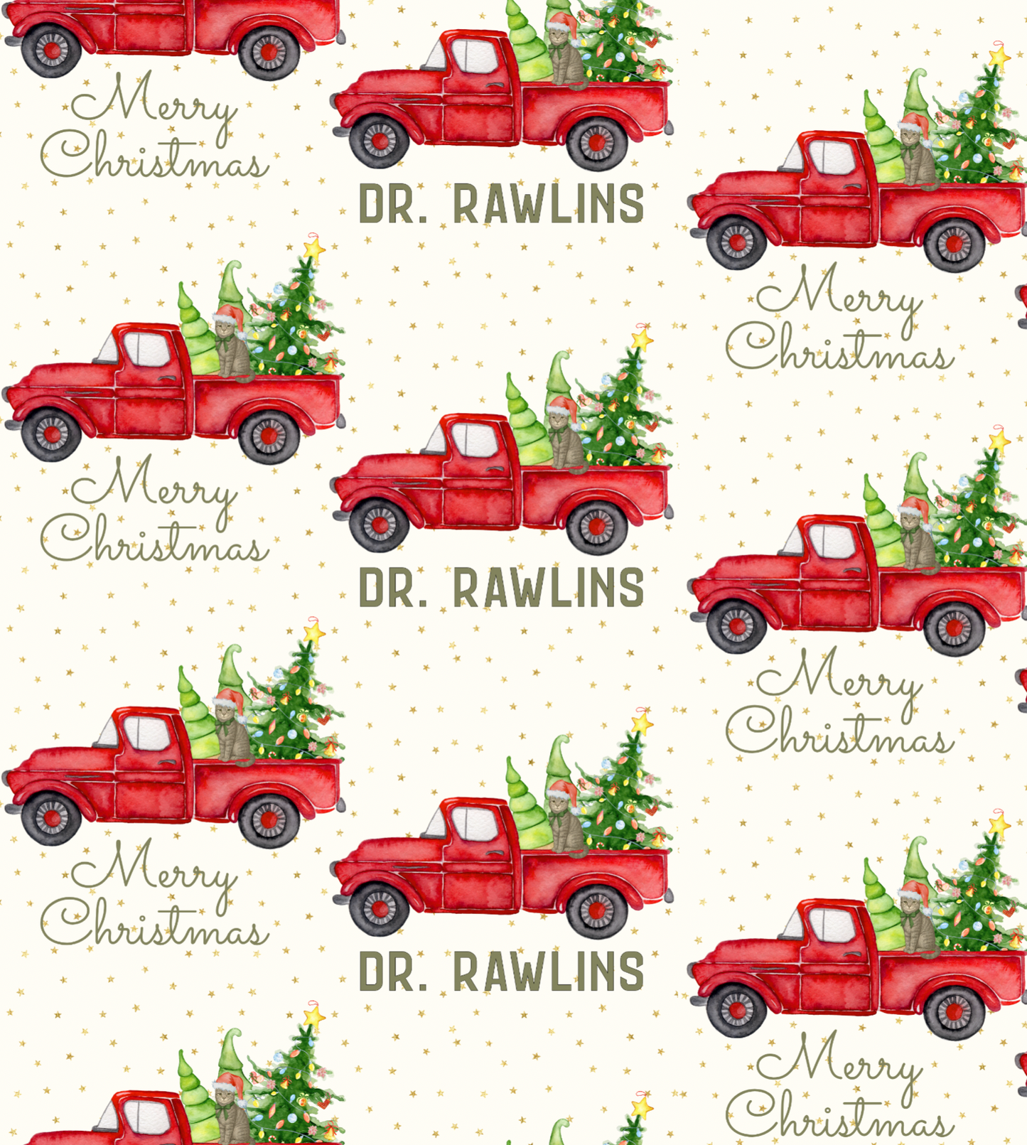 Christmas Truck & Dog (or Cat)