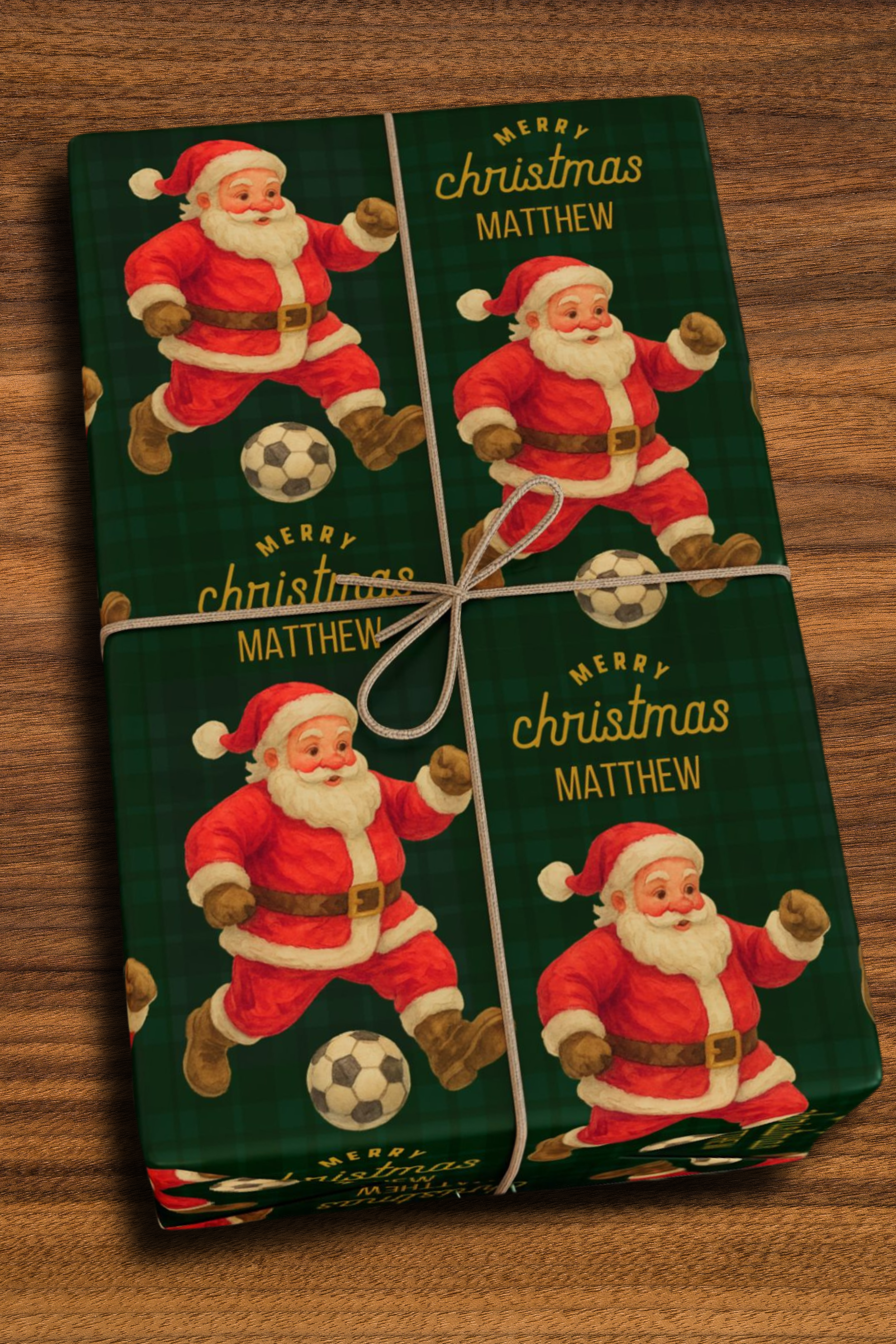 Santa Playing Soccer