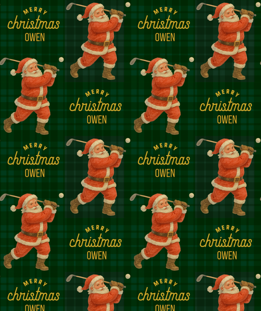 Santa Plays Golf