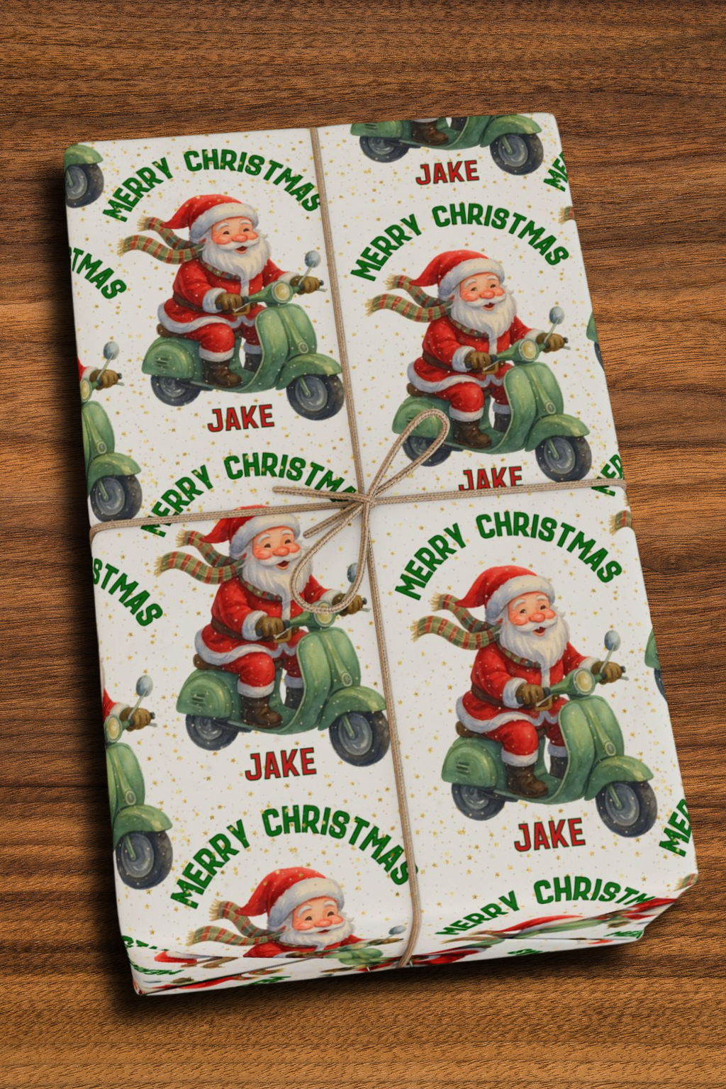 Santa Riding Scooter