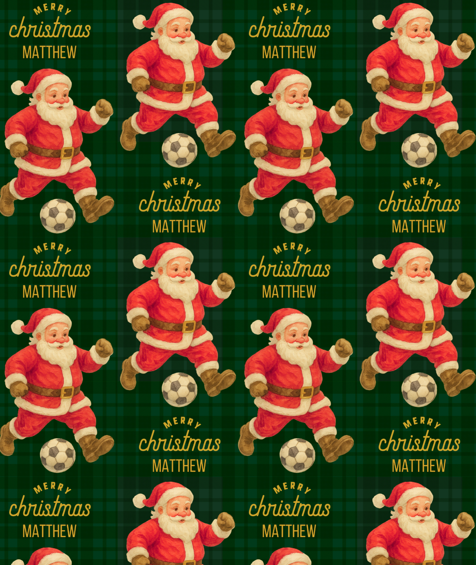 Santa Playing Soccer