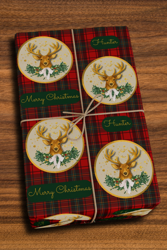Christmas Stag Plaid